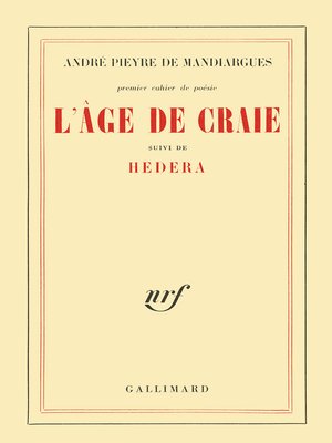 cover image of L'Âge de craie / Hedera